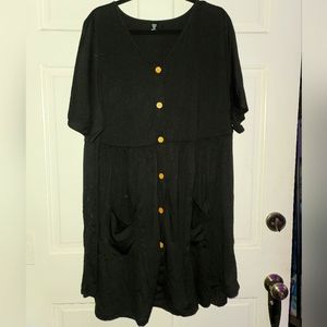 Shein curve, 2XL, black, babydoll dress